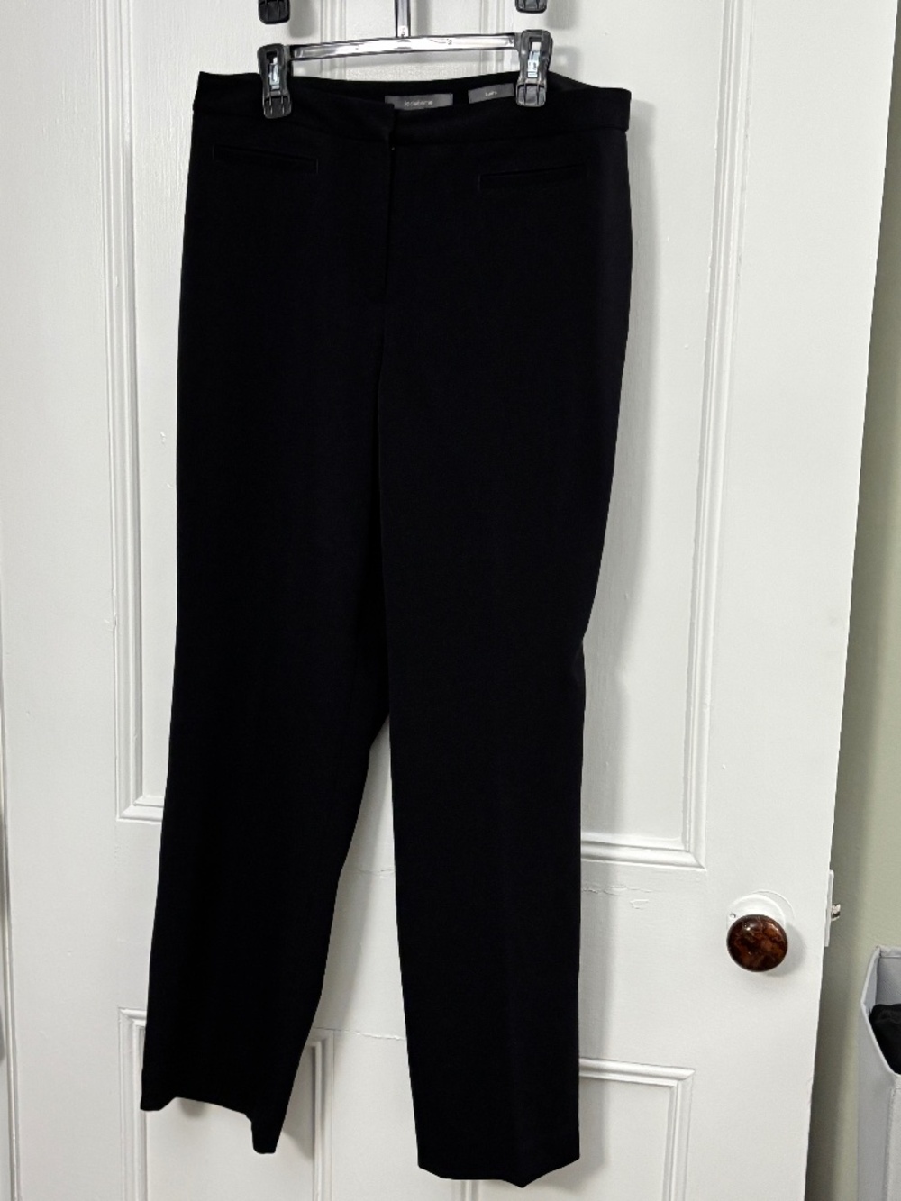 Liz Claiborne stretch straight leg black dress pants